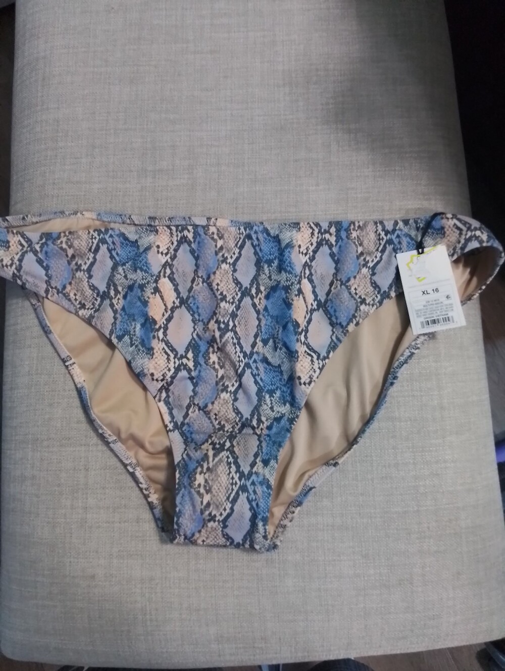 Shade & Shore Blue Snake Print Bikini Bottoms